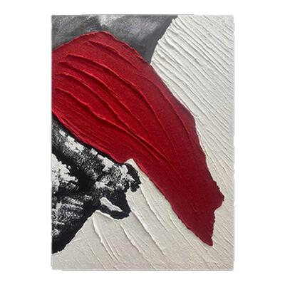 MHD原创纯手绘肌理画沙发抽象红色画玄关过道走廊客厅餐厅装饰画