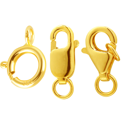 纯18k金足金色手链diy手工配件