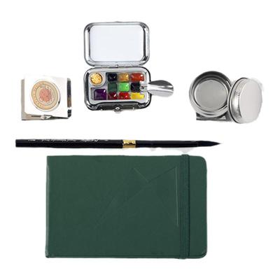 迷你旅行便携固体水彩颜料套装