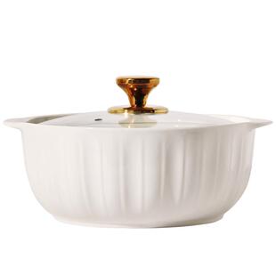 双耳带盖大汤碗家用大号陶瓷餐具10.5英寸汤面碗水煮鱼酸菜鱼大碗