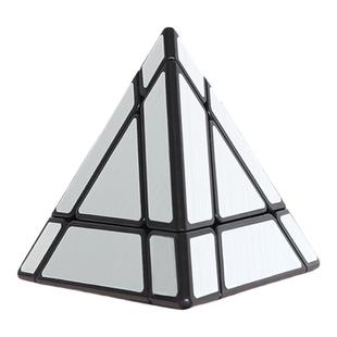 圣手魔方镜面魔塔空心金字塔拉丝银不规则鬼魔儿童益智玩具初学者