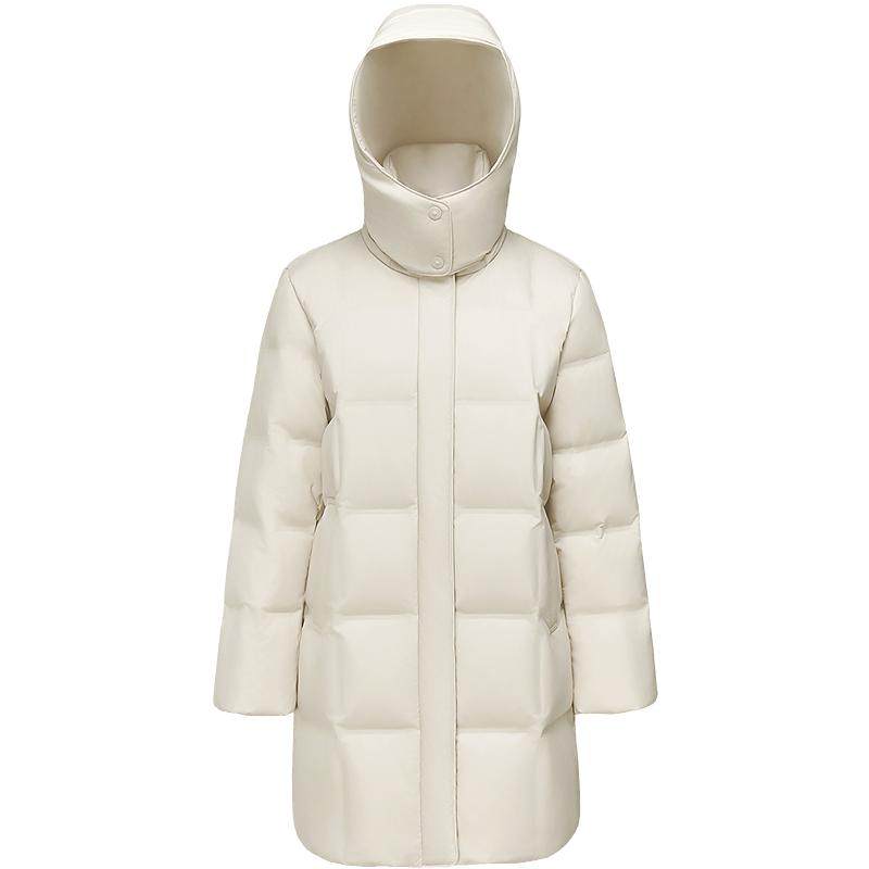 波司登新款羽绒服女经典商务经典百搭时尚中长款收腰90鹅绒
