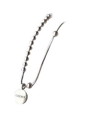 字母高档闪亮链条纯银首饰