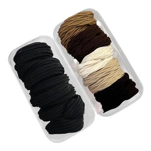 高马尾加长头绳高弹力耐用发绳加长花纹发圈皮筋加宽布艺弹性发圈