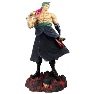 GK海贼王特大号扛刀索隆阎魔剑气特效双头雕手办动漫摆件模型雕像