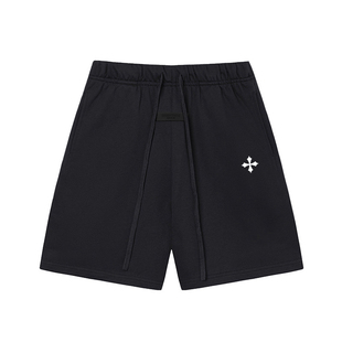 ESSENTLAIS FOGESS2026短裤男夏季五分裤压胶十字架美式高街裤子