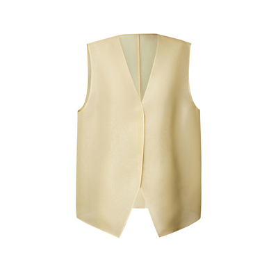 【LESSxSamuel】春秋宽松质感桑蚕真丝V领叠穿马甲2N7512660