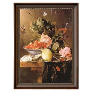 美式家居装饰画房间墙面壁画欧式餐厅肌理挂墙画美式玄关复古油画