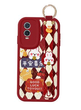适用VIVO Y76S手机壳y200新款Y77e斜挎挂绳Y500i可Y33S背带y300i平安y100喜乐y53S腕带Y55S女y78保护套Y35/73