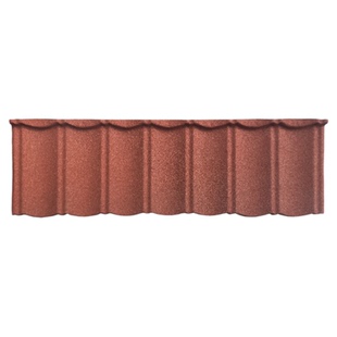 新款仿古加厚彩石金属瓦别墅屋顶专用瓦片防水防腐蛭石瓦厂家