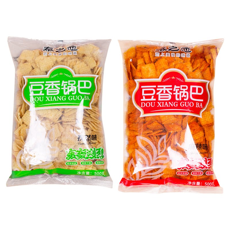 谷多奇豆香锅巴500g袋装麻辣味零食品辣子网红爆款陕西整箱批发