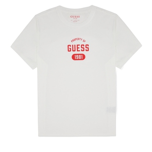 GUESS男女同款抗菌凉感数字字母短袖T恤-M4PI82K2Q40