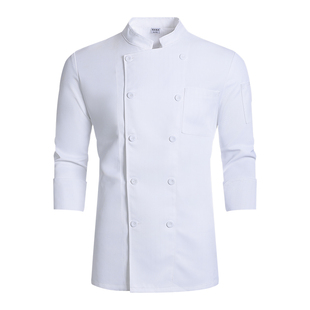 高端厨师工作服男长袖秋冬装酒店西餐厅餐饮后厨房饭店厨师长工装