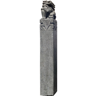 仿古青石雕拴马桩狮子貔貅麒麟庭院酒店造景十二生肖做旧栓马石柱