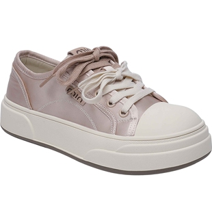 月芽儿厚底透气板鞋女百搭鞋子女休闲女鞋真皮小白鞋女春秋