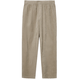 杰克琼斯秋冬新款男装锥形八九分裤灯芯绒休闲裤男士肌理感裤子