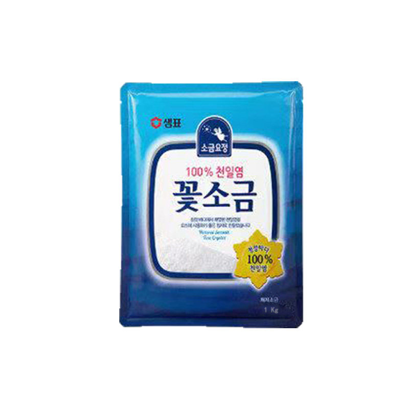 整箱膳府花盐1kg韩国进口无碘海盐厨房调味品家用提味增鲜调味