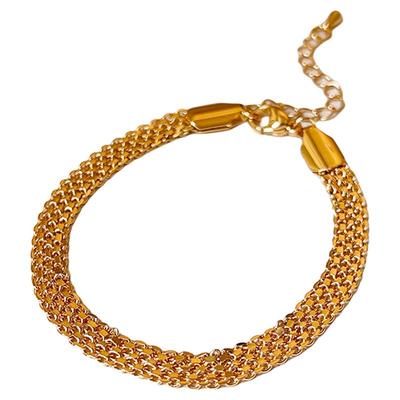 金色编织表带手链小众精致高级感