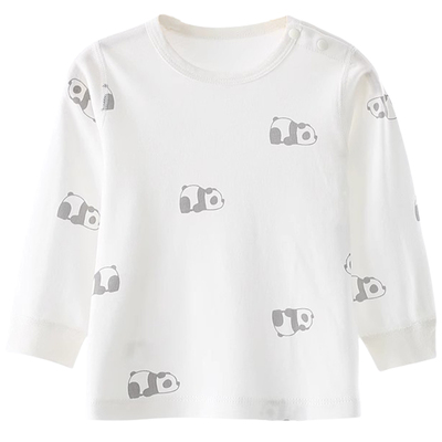 莫棉婴儿上衣春秋长袖