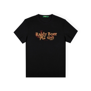 【空调T】Raidy Boer/雷迪波尔男2026夏刺绣+印花微阔短袖T恤7016