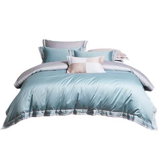 罗莱家纺高端100支长绒棉四件套纯棉全棉被套床单1.8m双人床套件