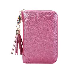 卡包女大容量新款女式多卡位信用卡套牛皮卡夹韩版拉链薄卡片包