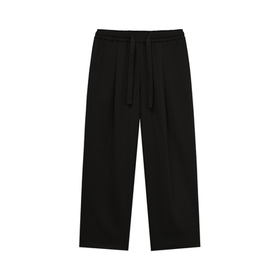 BODYDREAM休闲西裤男秋季黑色裤子宽松直筒裤通勤长裤/本布宽腰带