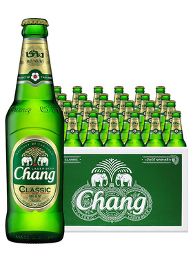 【泰象】拉格啤酒泰国原装进口大象牌精酿啤酒320ml*24瓶整箱装