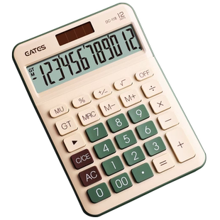 计算器12位大屏幕时尚ins简约高颜值大号语音款女财务会计办公专用学生计算机器双电源记算机复古可爱带声音