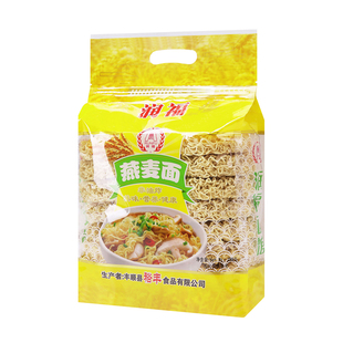润福燕麦面淮山非油炸炒面火锅大碗面饼面食速食粗粮全麦面条袋装