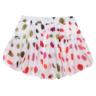 Mitti2025夏季新款女童裤子轻薄松紧腰波点印花宽松儿童花苞短裤