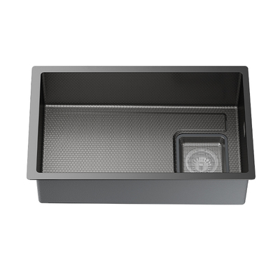 九牧厨房水槽304不锈钢手工洗菜盆大单槽洗碗池纳米蜂窝台下加厚