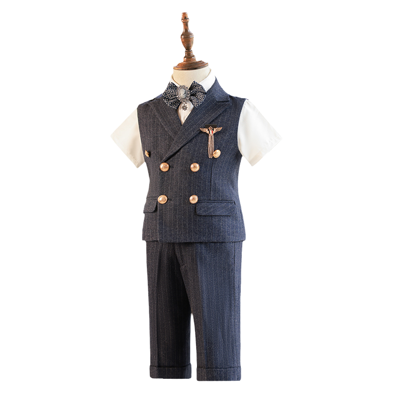 喜绒兔男童礼服西装套装小西服