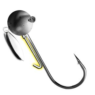 路亚软饵专用钩铅头钩带亮片强化钓底T尾卷尾钩根钓鳜鱼鲶鱼黑鱼