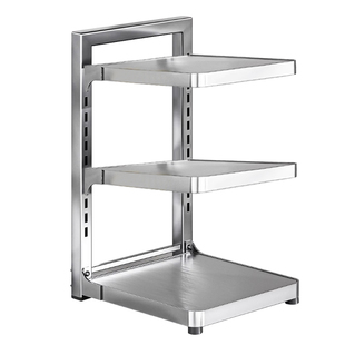 Madors304不锈钢锅架厨房置物架多层加厚家用锅具多功能收纳架子