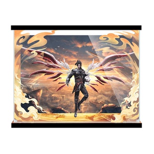 适用斗破苍穹萧炎手办模型展示盒亚克力透明防尘罩收纳盒加高