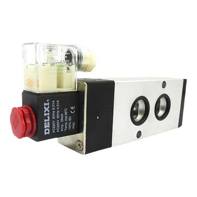 德力西电磁阀D 4M410-15/10换向阀AC220v 二位五通口罩机配件