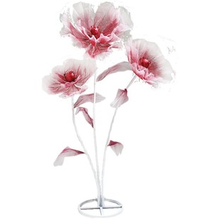 仿真花商场摆件道具真丝网花服装店橱窗装饰布置场景落地窗发光花