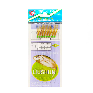 六顺鱼皮夜光仿生虾皮串钩8钩路亚翘嘴青稍羊毛钩黄鱼皮仿生仕挂