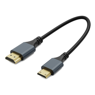 4KHDMI转minihdmi视频线 MicroHDMI高清连接线极细柔软2K120高刷