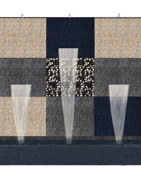 室内中式风花岗岩摆件水幕墙