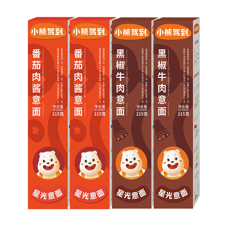 小熊驾到肉酱意面215g*4盒