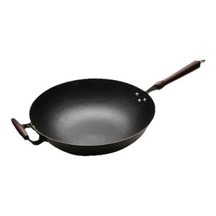 江油老式生铁锅龟纹不粘锅家用炒菜锅无涂层铸铁锅燃气电磁炉通用