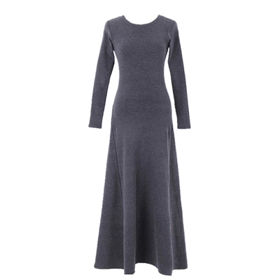 连衣裙女冬季长款过膝加厚打底