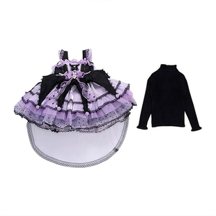 女童库洛米裙子秋冬款洋气重工礼服连衣裙儿童高级感洛丽塔公主裙