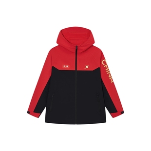 特步童装儿童厚外套2025冬季新款风衣摇粒绒男童防风加绒保暖上衣