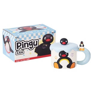 言仓Pingu联名企鹅马克杯可爱创意实用水杯女生情侣新年生日礼物