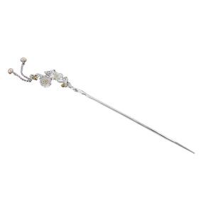 顺庆银楼宫廷十二花神纯银发簪新中式古风头饰高级感盘发流苏簪子