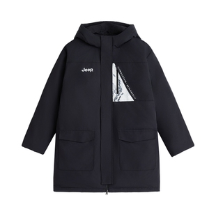 JEEP儿童羽绒服冬季新款运动加绒保暖外套90白鸭绒加厚防寒冬装