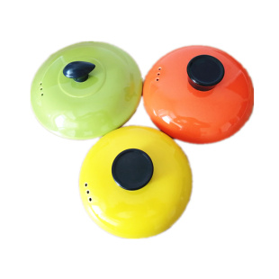 彩色陶瓷砂锅盖配件通用橘红橙黄粉蓝绿色汤锅焖锅电炖锅汤煲盖子